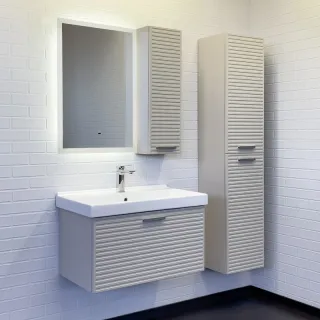 Пенал подвесной Comforty Касабланка  00-00017851 серый шелк 35 см